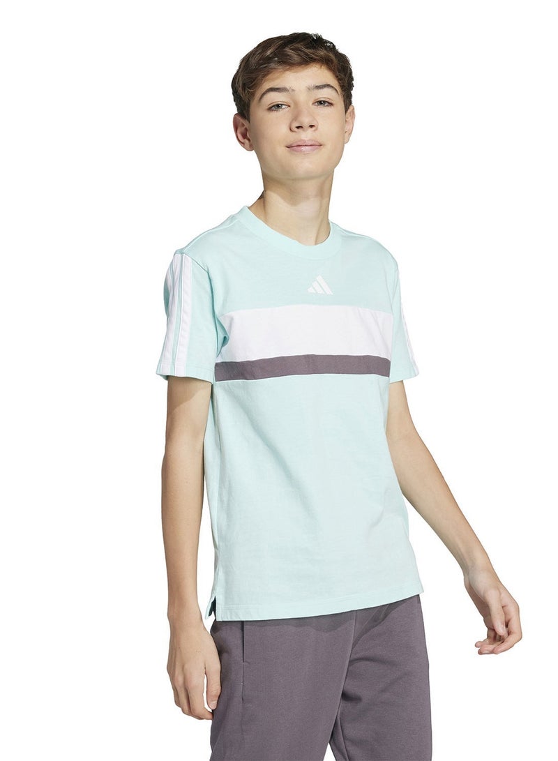 Adidas Youth Seasonal Essentials Tiberio 3 Stripes T-Shirt - Image 1